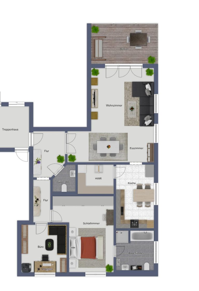 Immobilienangebot - Oldenburg - Wohnen - Moderne 3-Zimmer-Wohnung mit Dachterrasse in begehrter Lage von Oldenburg-Bloherfelde zu verkaufen!