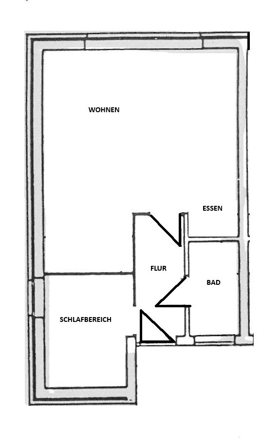 Immobilienangebot - Oldenburg - Wohnen - Gemütliche 1,5 Zimmer Erdgeschosswohnung mit Stellplatz in Kreyenbrück